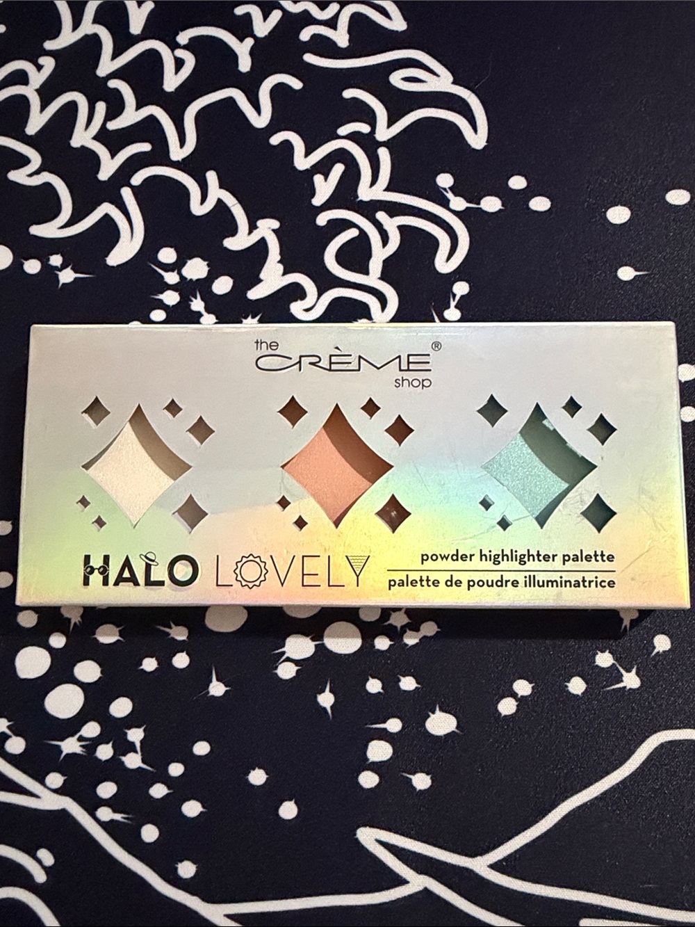 the Crème Shop HALO LOVELY Powder Highlighter Palette- Omega